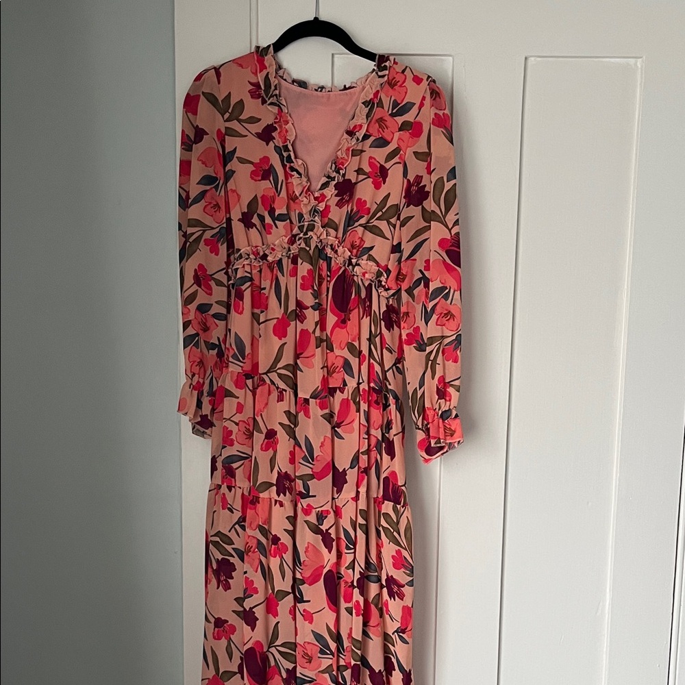 Floral Pink Maxi Dress